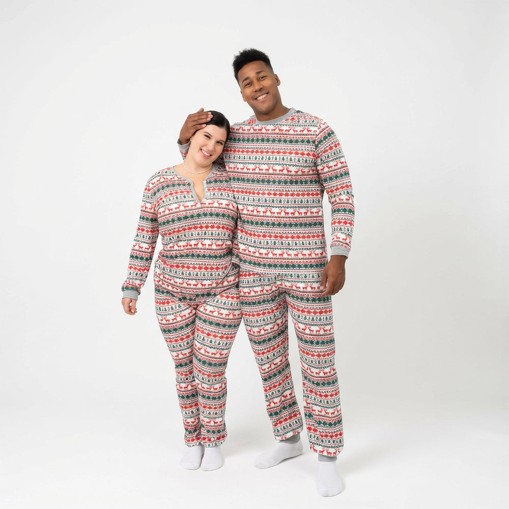 WeMatch91™ Elk Deer Family Christmas Pajamas Set Matching Holiday Sleepwear for Parents and Kids