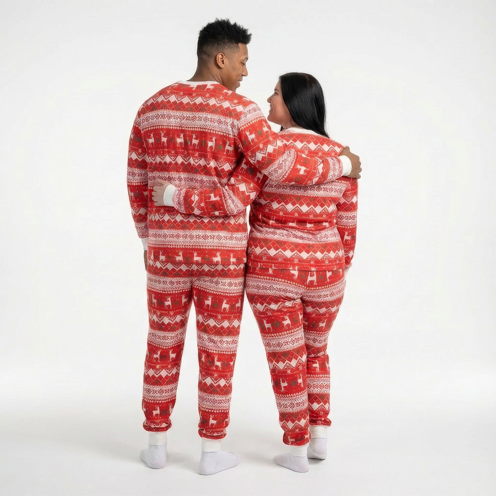 WeMatch91™ Santa & Deer Christmas Pajamas