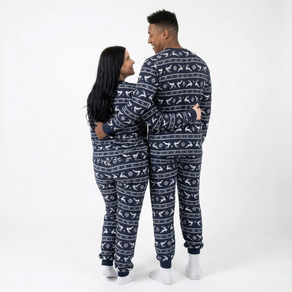 WeMatch91™ Deep Winter Blue Christmas Matching Pajamas