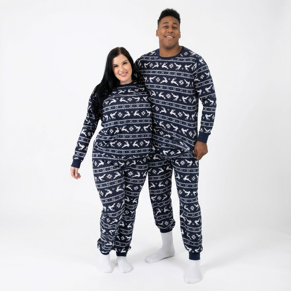 WeMatch91™ Deep Winter Blue Christmas Matching Pajamas